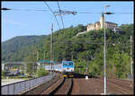 CD 162054-1 fährt hier am 5.6.2024 um 8.22 Uhr mit einem Schnellzug aus Prag kommend in den Hauptbahnhof von Usti nad Labem ein.