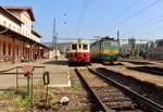 831 105 und 163 215 zu sehen am 01.09.19 in Ústí nad Labem-Střekov.