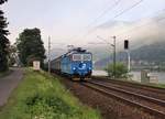 163 245-4 zusehen mit dem innofreigthzug am 18.07.20 in Ústí nad Labem-Střekov.