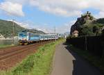 163 073-0 mit Os 6409 zusehen am 18.07.20 in Ústí nad Labem-Střekov.