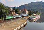 163 072-0 zusehen mit R 788 am 08.08.20 in Ústí nad Labem-Střekov.