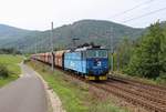 163 255-3 zu sehen am 24.08.19 mit einem leeren Kohlezug bei Sebuzin.