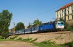 163 100 schiebt Os 6408 in Litomerice (24.07.2012)