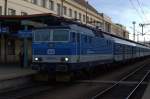 163 071-4 ist in Hradec Kralove aus Nymburk kommend, eingefahren.25.09.2015 17:56 Uhr