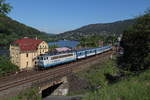 Werbe 163 094 mit R von Usti-Zapat nach Kolin. Aufgenommen bei Brna am 02-06-19