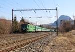 184 503-1 (SD) zu sehen am 20.03.22 in Želenice nad Bílinou.