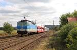 362 124-0 fuhr am 17.09.19 einen (Messzug) durch Chotikov Richtung Cheb.