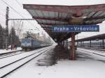 362 085-3 brachte am 23.01.16 einen Fan-Sonderzug nach Praha-Vršovice.