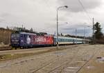 362 161-2 zu sehen mit dem R 910 am 16.03.19 in Brno-Královo Pole. Im Vordergrund sieht man die Straßenbahngleise. Die eine Anbindung zur Eisenbahn haben. 