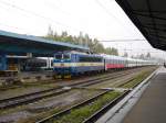 363 125-6 fuhr am 25.09.10 mit einem Schnellzug in den Bahnhof Cheb ein.