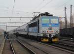 363 115-7 erreicht am 18. November 2012 mit einem R von Prag nach Cheb den Bahnof Chodov.