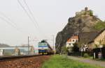 363 066-2 zu sehen am 25.04.15 in Ústí nad Labem-Střekov unterhalb der Burg Schreckenstein.