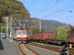 Einfahrt des EC 175 Hamburg - Budapest gezogen von 371 003 in Decin (Tetschen-Bodenbach).