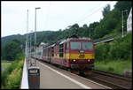 CD 372014-1 kommt hier am 2.6.2007 mit einem Eurocity aus Tschechien durch den Bahnhof Königstein in Sachsen.