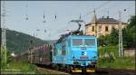 Am Ende eines langen Fototages im Elbtal lie sich 372 010 alias  Schlumpfine  mit einem schnen Autotransportzug vor meiner Linse sehen. 
372 010 Knigstein(Schs.Schweiz)Gbf, 28.05.08. (Das Bild hat nun auch Einzug im PIKO-Katalog 2010 gefunden.)