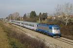 380 016 mit EC103 bei Rabensburg am 25.01.2018.