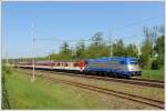  380 012 bespannte auf tschechischer Seite am 8.5.2011 den EC 137 (bis Bohumin als EC 110 verkehrend) von Warszawa Wschodnia nach Budapest-Keleti pu.