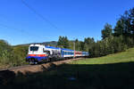 380 011 mit REX 1542 am 27.09.2018 bei Lasberg-St.