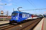 CD 380 017  Kometa Express  mit dem EC272 von Budapest nach Prag bei der Abfahrt von Bf.