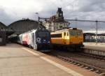 380 011-7 und 162 114 zu sehen am 14.01.15 in Praha hl.n.