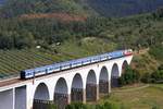 CD 242 234-3 am 24.August 2019 mit dem Os 4909 (Zd'ar nad Sazavou - Vranovice) auf dem Dolni Loucky Viadukt.