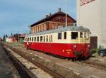 Der M 262 0206 Baujahre 1960 am 14.8.2011 im Bahnhof Podbořany(Podersam).