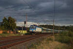 193 984 mit einem Eurocity aus Tschechien am 10.10.2024 bei Oberau in Richtung Kottewitz fahrend.