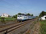 Die 362 110 mit einem Rx nach Cheb am 05.05.2018 unterwegs bei Tršnice.