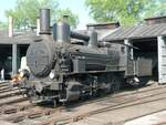 Die Lokomotive 414 404 (KkStB 175) ist im Eisenbahnmuseum Jaromer gut geschützt untergestellt, hier eine Aufnahme aus dem Jahr 2010.