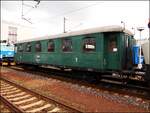 Historische ČSD Wagen  Rybák  Ae1-4729(Be2 0047) (Wagenfabrik Ringhoffer 1937, Konstrukteur Ing. Jindrich Rybak) in Kralupy nad Vltavou am 27. 4. 2019.