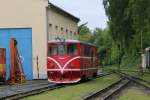 T47 018 der JHMD (Jindřichohradeck mstn drhy) auf Bahnhof Jindřichův Hradec am 27-5-2013.