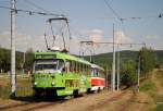 Wegen Gleisbauarbeiten war  im Juli 2014 die Linie 1 zwischen Pisarky und Komin unterbrochen, als Ersatz wurde daher die Baustellenlinie  x14  eingerichtet. Am 19.07.2014 erreicht die aus den Tw.1649 und 1650 bestehende Garnitur die Endstelle Bystrc - Ecerova.