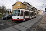 DPMO 03T 202 am 06.April 2019 in der Wolkerova beim Bahnhof Olomouc Nova Ulice.