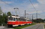 T3M2.DVC 8072 + 8074 bei der Einfahrt in die neu angelegte Wendeschleife Depot Hostivar.