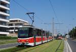 Tw.9065 in der Novodvorska ul. auf der Fahrt ins Zentrum. (29.08.2024)