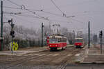 Am 28.12.2024 war der Prager T3M2-DVC 8051 auf Linie 23 unterwegs nach Krlovka.