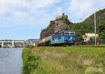 372 007-5 zu sehen mit einem Kesselzug am 17.07.22 in Ústí nad Labem-Střekov.