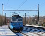 123 012-7 zu sehen am 20.01.24 mit einem Kohlezug in Želenice nad Bílinou.