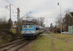 242 208-7 als R 665 zu sehen am 21.02.23 in Starý Plzenec.