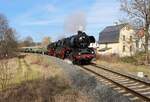 50 3648-8 und 35 1097-1 fuhren am 18.03.23 den Frühlingsexpress von Dresden über Chemnitz und Plauen/Vogtl. und Hof nach Karlovy Vary. Ich hatte mich für Fotos auf der tschechischen Seite entschieden. Hier ist der Zug in Aš zu sehen.