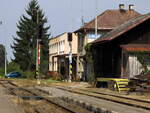 in Libun, Strecke Turnov  Jičín (deutsch Jitschin) Hier zweigt eine Strecke nach Lomnice nad Popelkou ab.31.08.2024  10:41 Uhr.