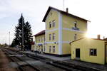 Suchdol, ein kleiner Kreuzungsbahnhof an der Strecke.31.10.2024 15;58 Uhr.