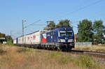 383 001 der CD Cargo schleppte am 20.09.24 einen KLV-Zug durch Jütrichau Richtung Roßlau.