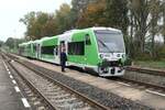 Baureihe 841 im Bahnhof Úštěk. Die auf der Bahnlinie Lovosice Česká Lípa eingesetzten Trievwagewn Stadler RS1 mit der Bezeichnung 841.2 sehen etwas anders aus als die im Raum Liberec bekannten.