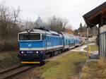 754 049-5 als Os 9065 zu sehen am 15.02.25 in Poříčí nad Sázavou.