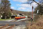 Am 16.04.22 wurde die Ziegenbahn (Děčín nach Telnice) besucht. Hier ist 810 656 und 810 517 als Os 28315 in Telnice zu sehen. In diesem Zug wurde dann auch mitgefahren.