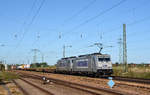 386 010 schleppte am 22.09.19 neben ihrer Schwesterlok 386 005 noch einen Containerzug durch Weissig Richtung Dresden.