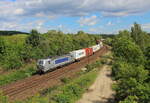 Metrans 383 403 mit Containerzug aus Richtung Melnik gen Hamburg.