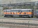 Übergabezug mit 753 724 der AWT als Übergabezug im Bahnhof Bad Schandau, fotografiert im September 2020