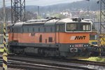 AWT 753 706-1 am 16.04.16 in Decin (CZ) aus dem Zug fotografiert.